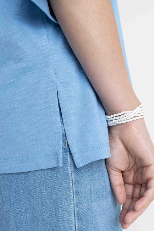 The Oversized Airy Blue Floral T-shirt